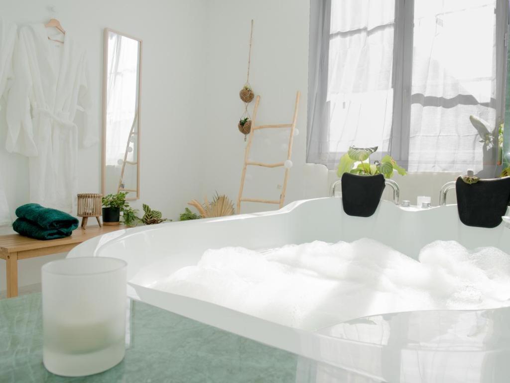 Evasion Tropicale - Studio Avec Spa, Cosy Et Renove Au Coeur De Soissons - 2 Pers Exterior foto